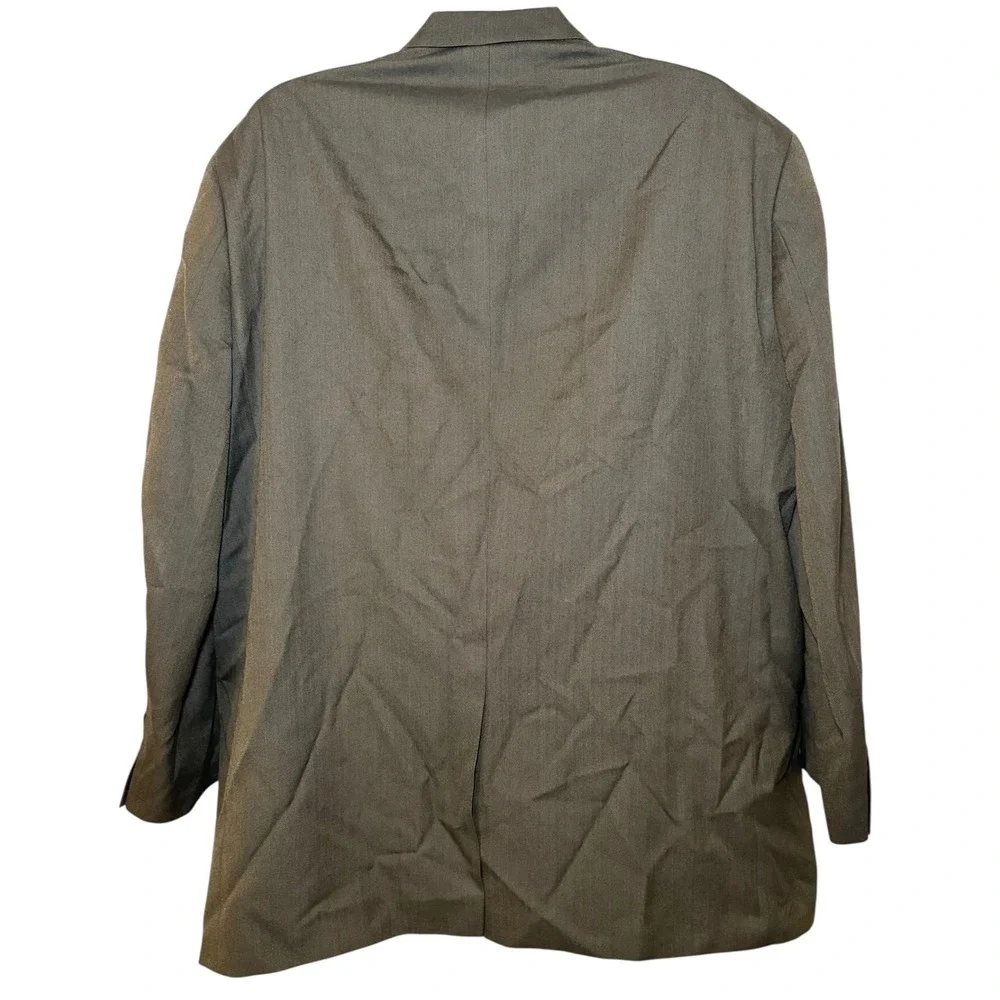 Oak Hill Blazer Sport Coat Herringbone Two Button‎ Brown Career Men's 54L